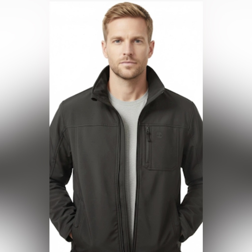 TIMBERLAND MENS WATER RESISTANT BLK JACKET ACTIVE OUTDOOR GEAR SOFT SHELL SZ L